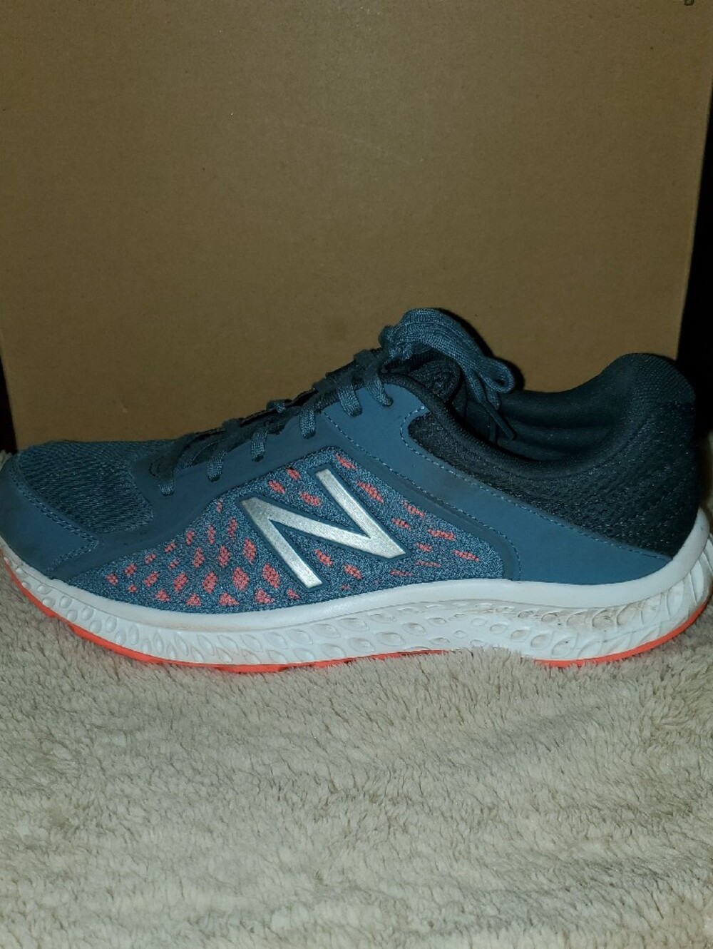 New Balance Blue with Coral Accent Running Shoe